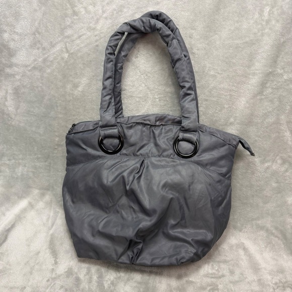 Bath & Body Works Gray Tote Bag Padded Purse Travel Handbag - Picture 2 of 8